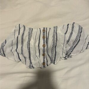 Cotton Candy White and Blue Top